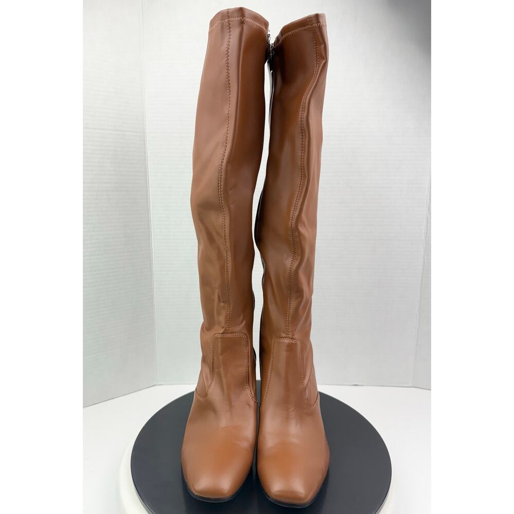 FRANCO SARTO Talfer Womens Sz 9.5M Tall‎ Knee High Chestnut Brown Leather Boots - Picture 4 of 13